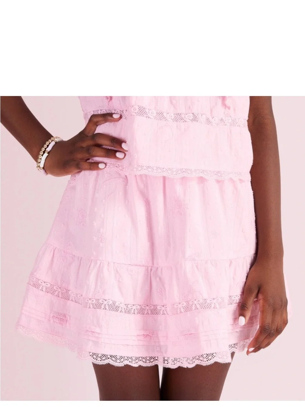 MATCHING SET-LoveShackFancyxTarget Alouette Rose Embroidery Tank & Skirt NWT